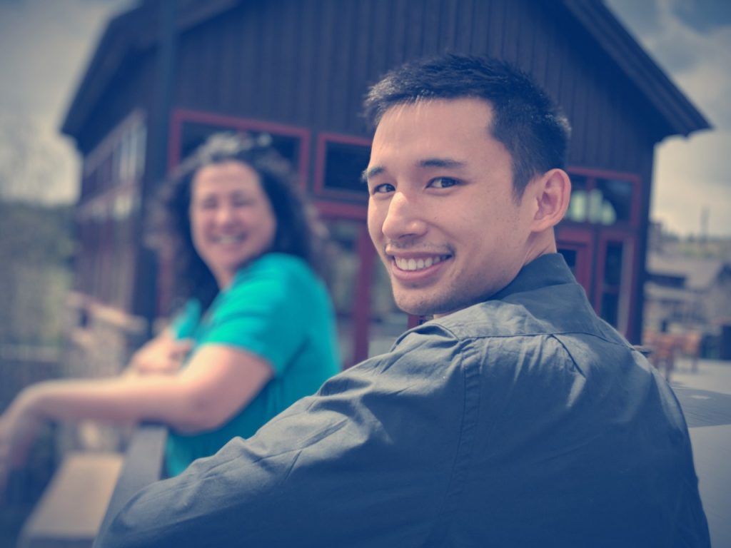 Photo: Exponent Partners Customer Success Manager Damaris and Services Engineer Michael Smiling at You