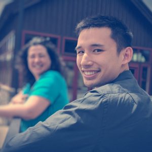 Photo: Exponent Partners Customer Success Manager Damaris and Services Engineer Michael Smiling at You