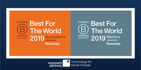 Logos of B Corp Best For The World Honors Governance and Workers 2019