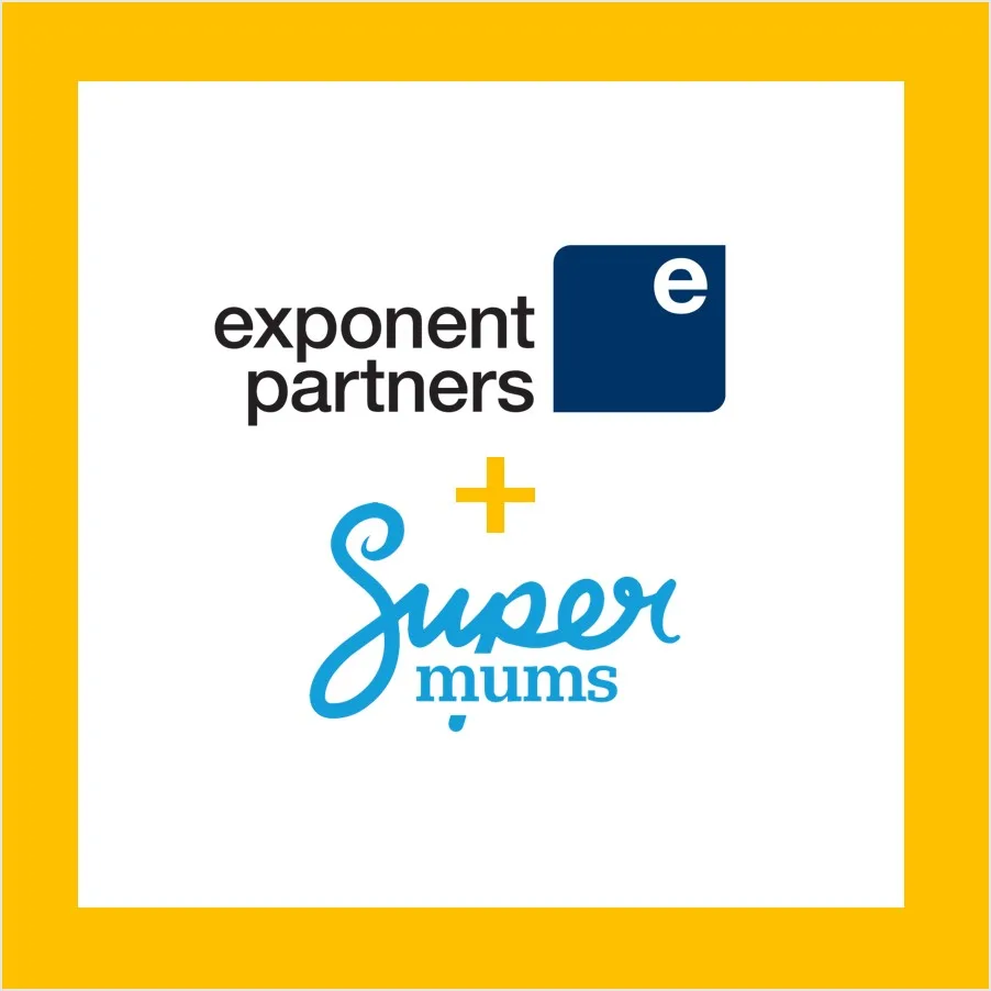 Photo: Logos for Exponent Partners plus Supermums