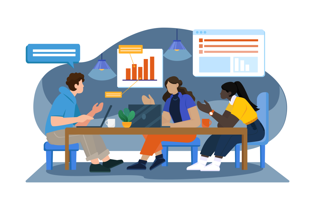 workforce development working around table